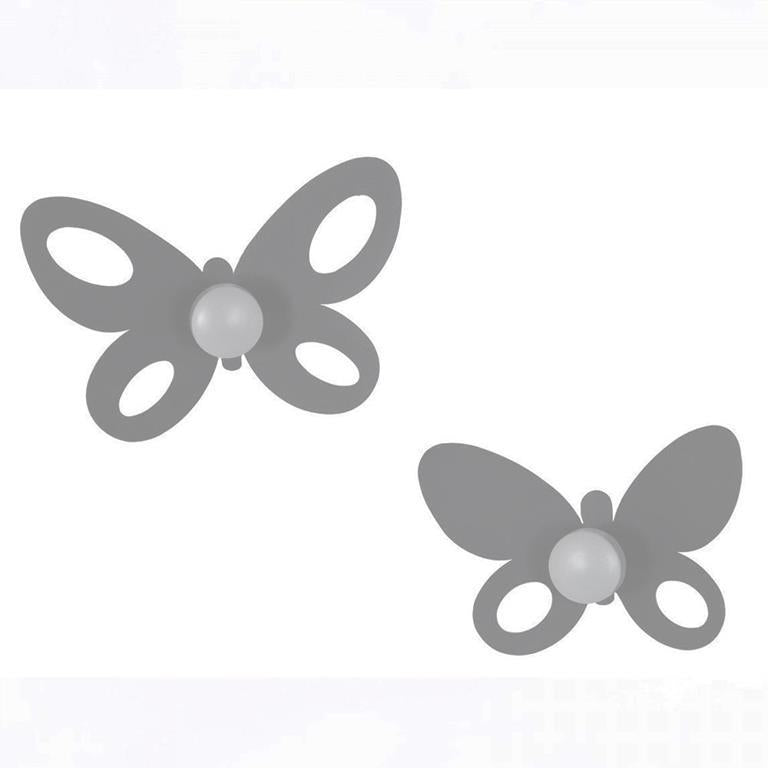 Confezione di 2 ganci appendiabiti in metallo verniciato, disponibile in colori diversi. Dimensione: 24x16H + 21x14H. In negozio e online su tuttochic.live