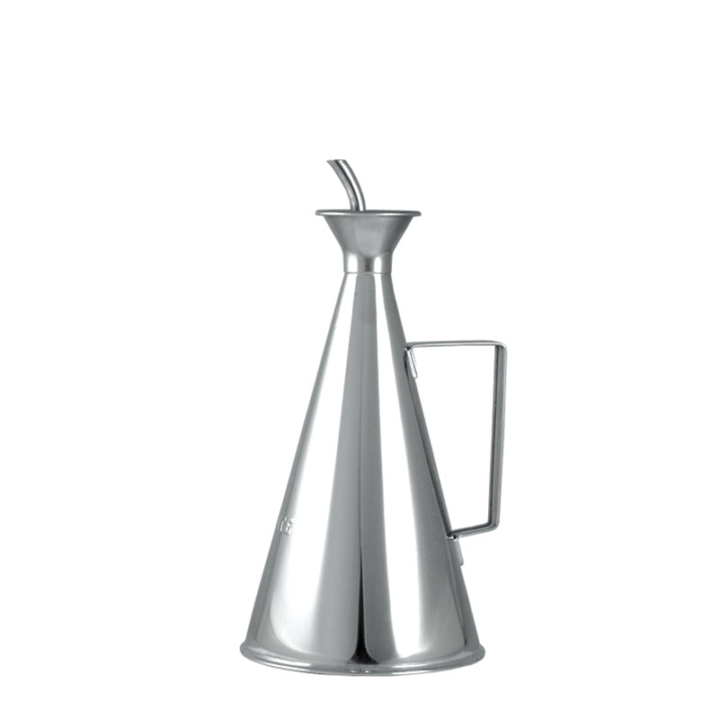 Ampolla per olio in acciaio inox. Capacita: 500 ml Dimensioni: cm 11 x 23 h. In negozio e online su tuttochic.live