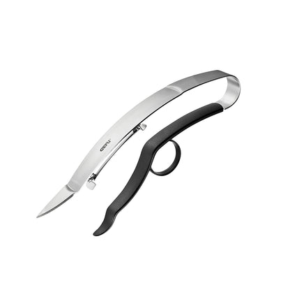 L'innovativo fissa-dita e il manico flessibile permettono di sbucciare perfettamente sia gli asparagi che le carote. lama in acciaio giapponese, mobile e ricurva manico ergonomico con 1 fissa dito adatto sia ai destri sia ai mancini con coltellino integrato lavabile in lavastoviglie. In negozio e online su tuttochic.live