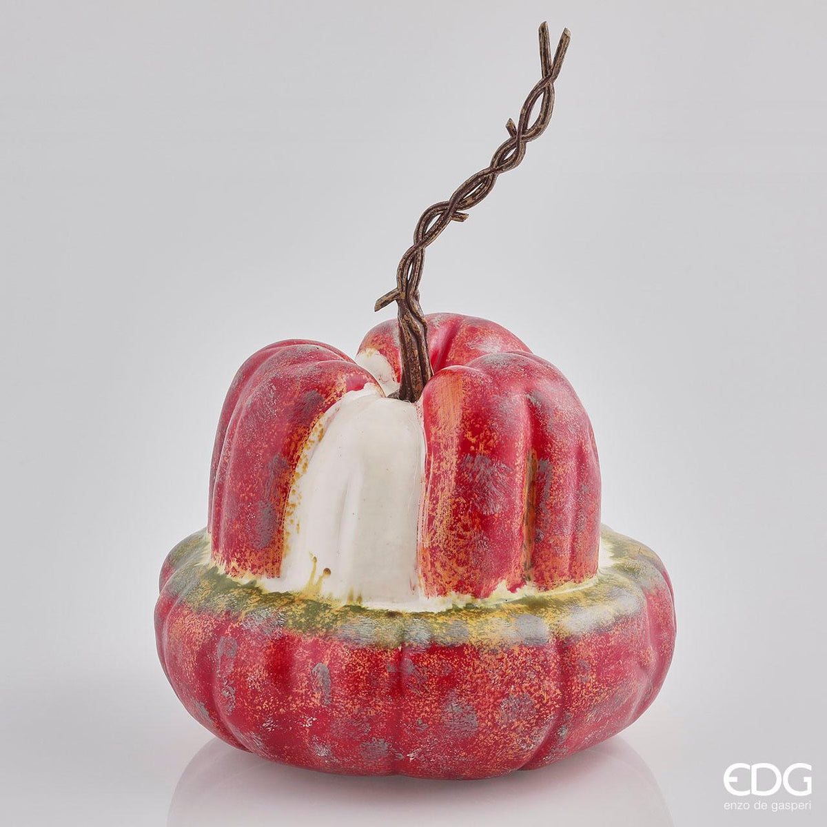 Zucca Turbante artificiale in plastica decorata Dimensioni: cm Ø 30 x 24 H. In negozio e online su tuttochic.live
