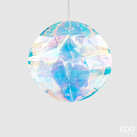 Decoro sfera media Origami in nylon iridescente . Diametro cm 20, chiudibile. In negozio e online su tuttochic.live