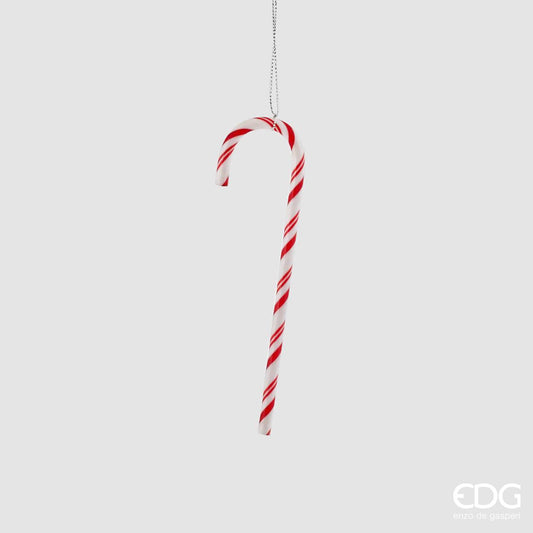 Decoro per albero di Natale in plastica colorata a forma di bastoncino di zucchero. Dimensioni: cm 15. In negozio e online su tuttochic.live