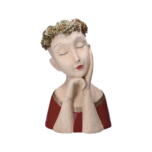 Vaso portafiori busto donna Magda in resina decorata con glitter. Dimensioni: cm 24 X 18 X H 35. In negozio e online su tuttochic.live