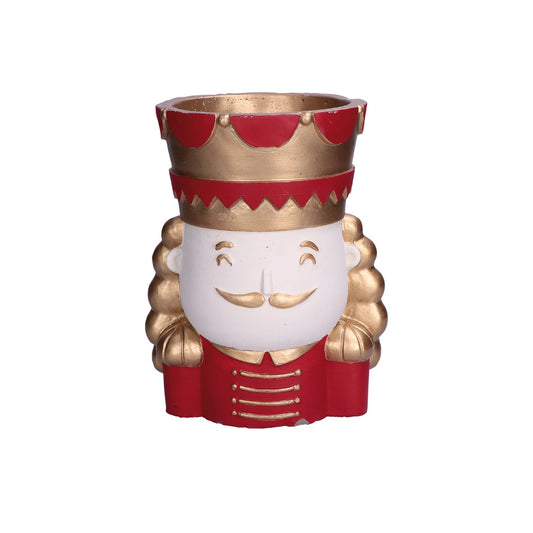 Cachepot in cemento decorato a mano. Dimensioni: cm 18x14x h22,5. In negozio e online su tuttochic.live