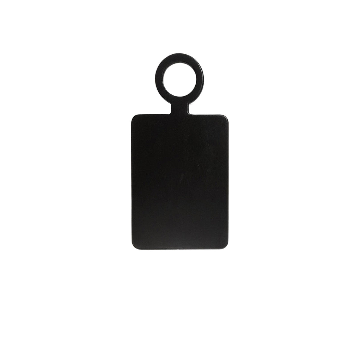 Tagliere in legno di Mango di colore nero. Dimensioni: cm 22 x 1,5 x h 42. In negozio e online su tuttochic.live