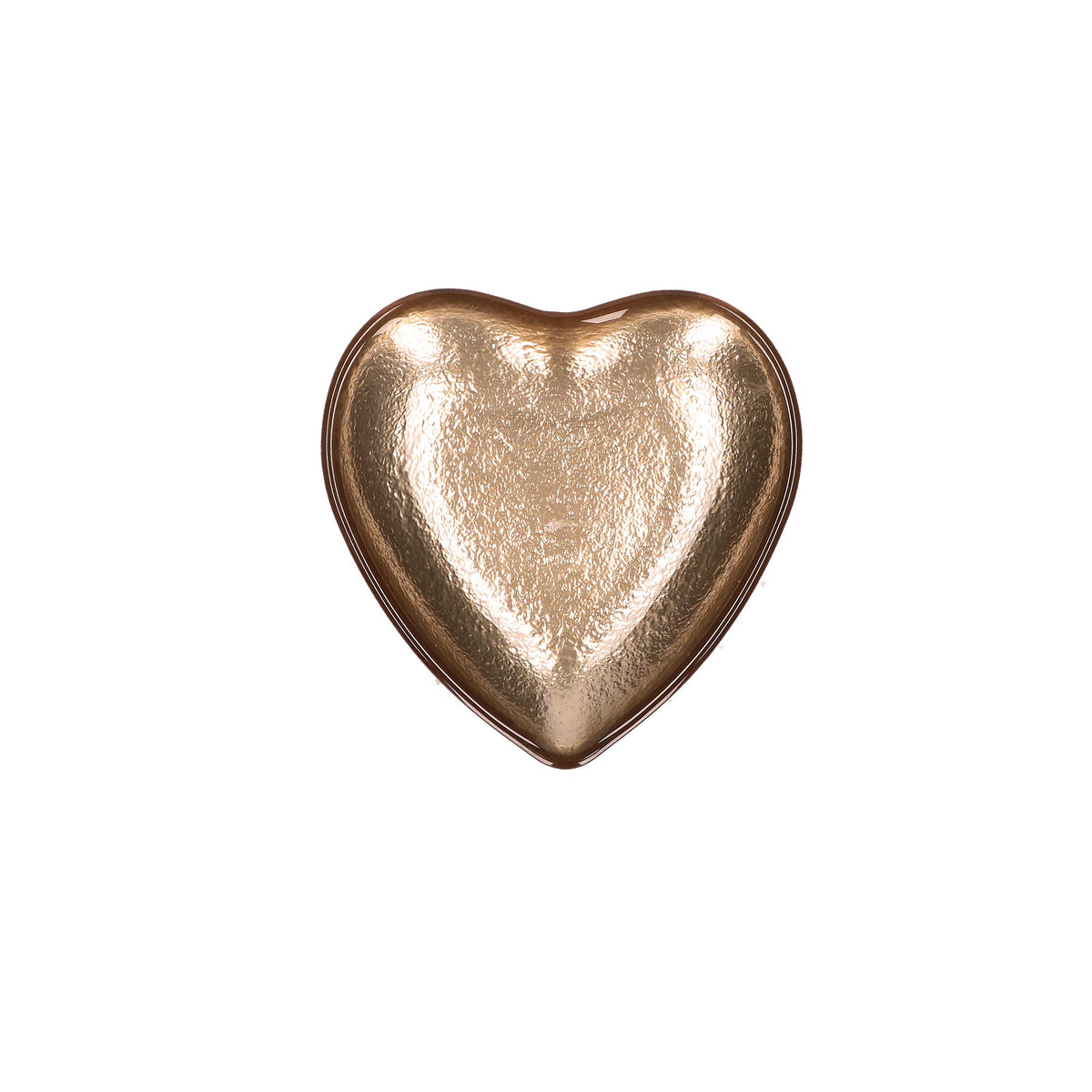 Piattino in vetro di colore oro a forma di cuore. Dimensioni: Ø 14 cm. Clicca qui per vedere tutta la collezione Neimieipensieri. In negozio e online su tuttochic.live