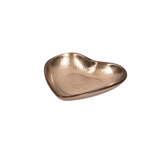 Piattino in vetro di colore oro a forma di cuore. Dimensioni: Ø 14 cm. Clicca qui per vedere tutta la collezione Neimieipensieri. In negozio e online su tuttochic.live