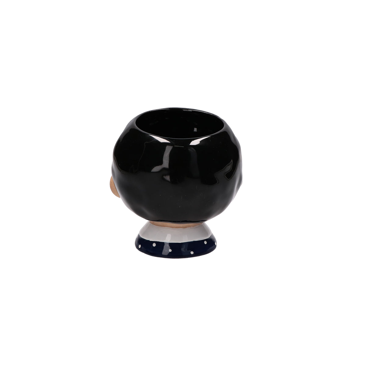 Cachepot in gres decorato. Dimensioni: cm 14 x 13.5 x 13 h. In negozio e online su tuttochic.live