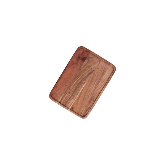 Vassoio rettangolare in legno di acacia. Dimensioni: 28 x 20 x 1.5 h SQUADRATI PER L’ELEGANZA Leggeri e versatili.  In negozio e online su tuttochic.live