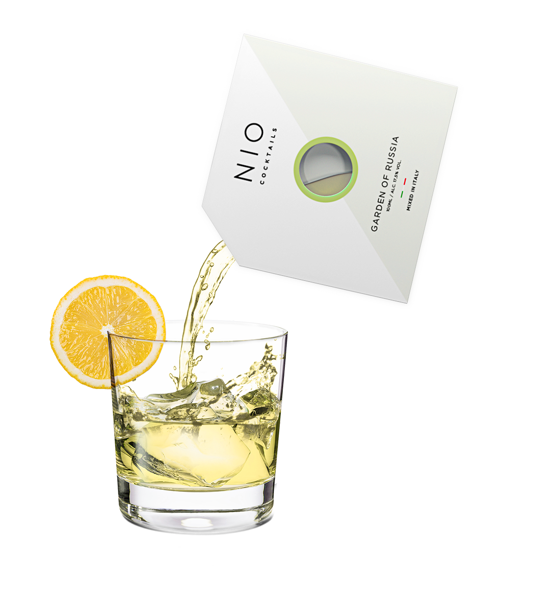 Cocktail Garden of Russia Una versione insolita, fresca e fragrante della Vodka Sour con un tocco di fiori di sambuco. I cocktail NIO sono creati su ricetta di Patrick Pistolesi, miscelati artigianalmente in Italia e confezionati in packaging di design 100% riciclabile. In negozio e online su tuttochic.live