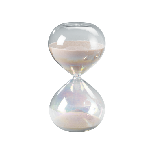 Clessidra 10 minuti con vetro perlato. Dimensioni: cm Ø 6,5 x 13 h. In negozio e online su tuttochic.live