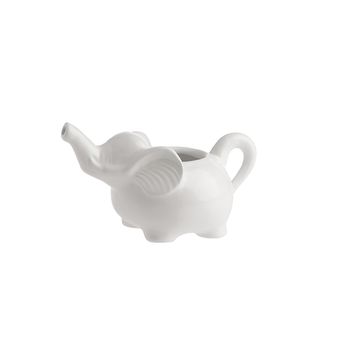 Lattiera a forma di elefante in porcellana bianca della linea Elefanti. Dimensioni: 200 cc, 9 x 15,5 x h 8,5 cm Lavabile in lavastoviglie Utilizzabile in microonde Utilizzabile in forno tradizionale. In negozio e online su tuttochic.live