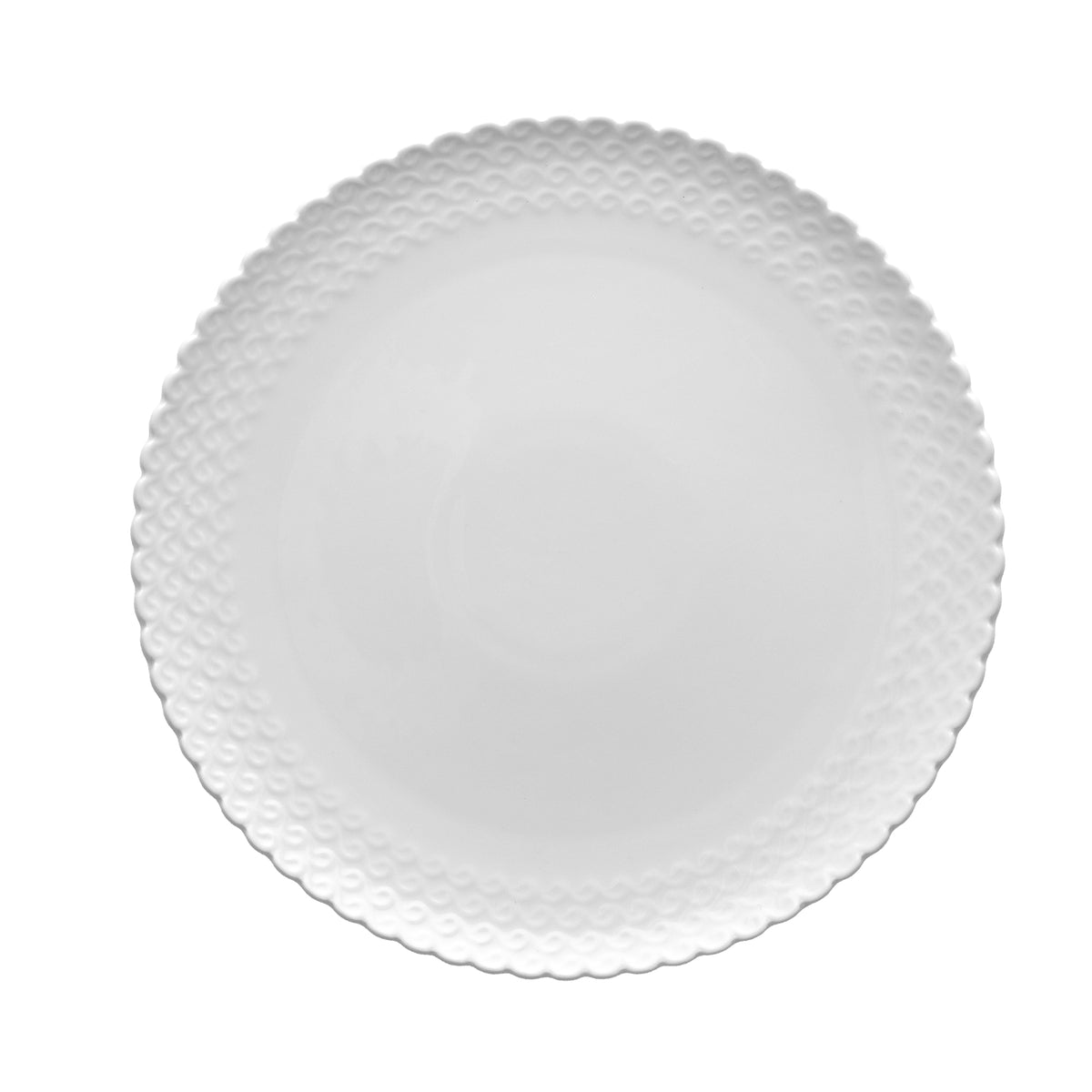 Confezione di 6 piatti piani in porcellana lavorata di colore bianco. linea Momenti, per dare un tocco di eleganza ad ogni apparecchiatura. Dimensioni: diametro cm 26, h 2,5 Utilizzabile in forno tradizionale Utilizzabile in forno a microonde Lavabile in lavastoviglie. In negozio e online su tuttochic.live