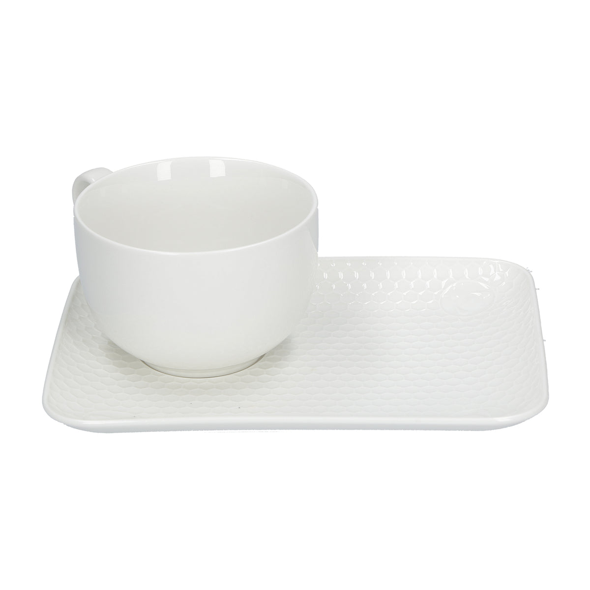 Set colazione in porcellana bianca composto da 1 tazza da latte e 1 vassoio in confezione regalo. Lavabile in lavastoviglie Utilizzabile in microonde Utilizzabile in forno tradizionale. In negozio e online su tuttochic.live