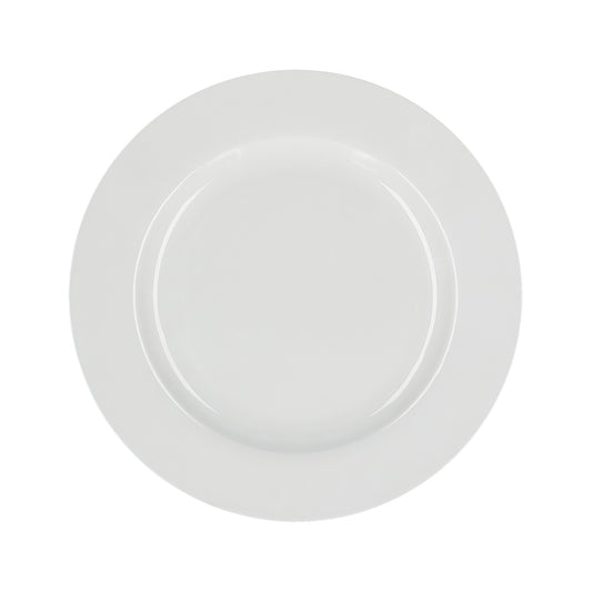 Set di 6 piatti piani in porcellana di colore bianco diametro cm 27. Lavabile in lavastoviglie Utilizzabile in microonde Utilizzabile in forno tradizionale. In negozio e online su tuttochic.live