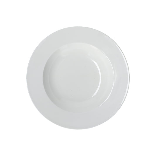 Set di 6 piatti fondi in porcellana di colore bianco diametro cm 23. Lavabile in lavastoviglie Utilizzabile in microonde Utilizzabile in forno tradizionale. In negozio e online su tuttochic.live