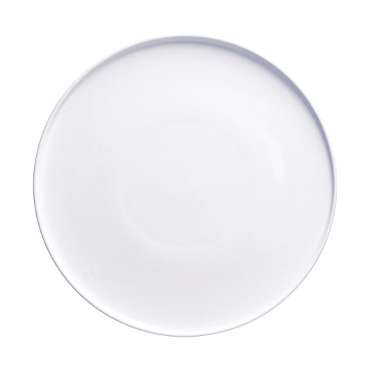 Piatto tondo in porcellana bianca con bordo rialzato. Linea Gourmet Quando il design incontra il food, la linearità diventa la massima espressione dell’eleganza in tavola. Dimensioni singolo piatto: cm Ø 32 x h1,9 Utilizzabile in forno a microonde Lavabile in lavastoviglie. In negozio e online su tuttochic.live