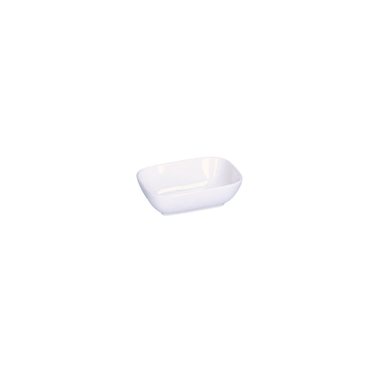 Piattino rettangolare fondo in porcellana bianca. Linea Essenziale New Age Quando il design incontra il food, la linearità diventa la massima espressione dell’eleganza in tavola. Dimensioni: cm 11 X 7,7 X 3,5 Utilizzabile in forno a microonde Lavabile in lavastoviglie. In negozio e online su tuttochic.live