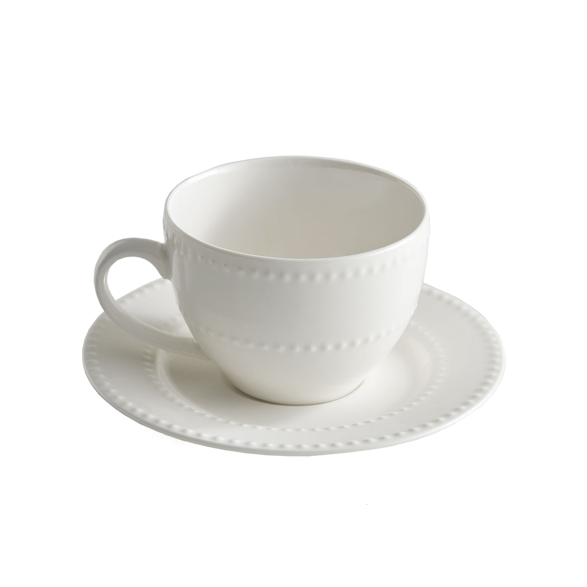 Set di 6 tazze tè con piattino in porcellana bianca. Collina, con il suo decoro semplice e raffinato, ci trasporta nel capolavoro toscano della Val d’Orcia, dove dolci colline cingono borghi antichi. Capacità: 300 cc Utilizzabile in forno tradizionale, microonde e lavastoviglie. In negozio e online su tuttochic.live