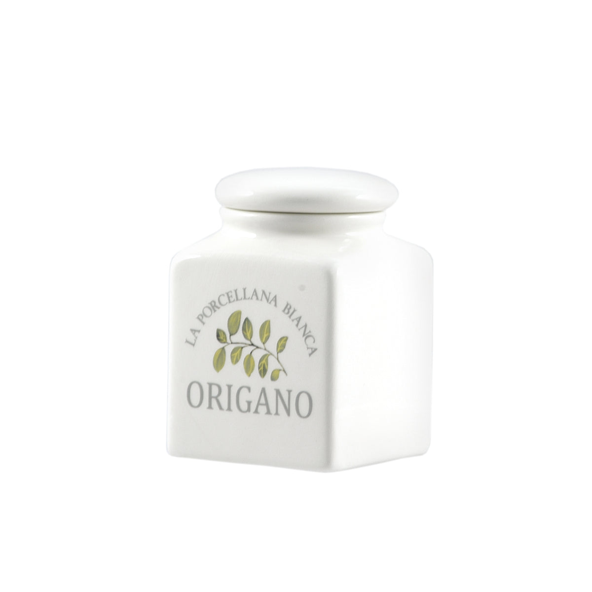 Barattolino in porcellana decorato Origano 175 cc. Dimensioni : 6,5x6xh9 cm Decorati, pratici e utili, caratterizzano ambienti curati in ogni minimo dettaglio. In negozio e online su tuttochic.live