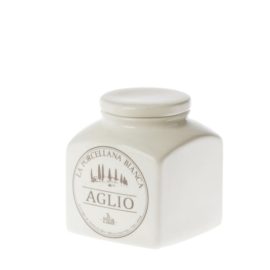 Barattolo in porcellana con fori, ideale per conservare l'Aglio cc. 500.Dimensioni : 9,5x9,5xh11 cm, pratici e utili, caratterizzano ambienti curati in ogni minimo dettaglio. In negozio e online su tuttochic.live