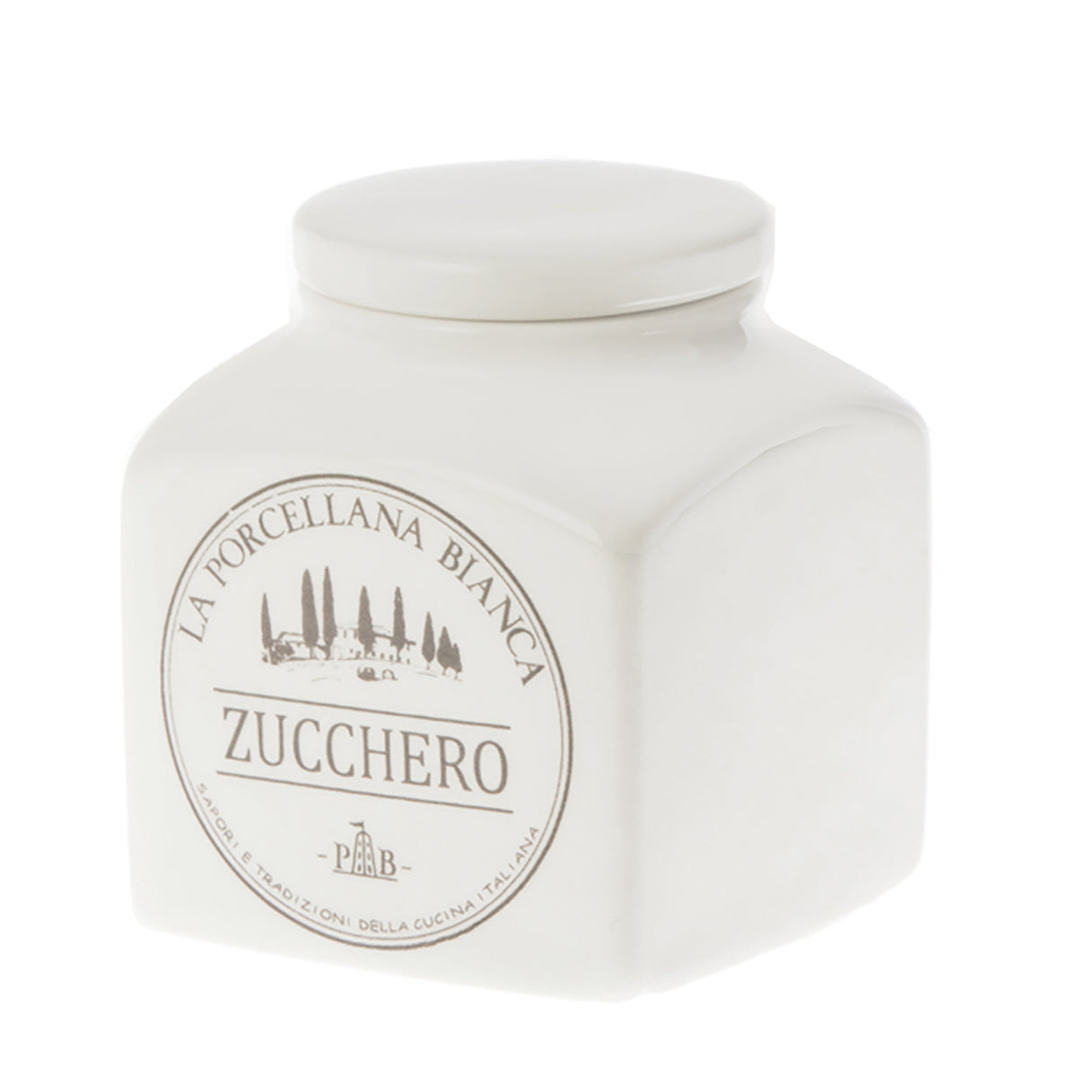 Barattolo Zucchero in porcellana lt. 1,1. Funzionali ad ospitare gli alimenti più usati nei vostri piatti per una cucina sempre in ordine. In negozio e online su tuttochic.live