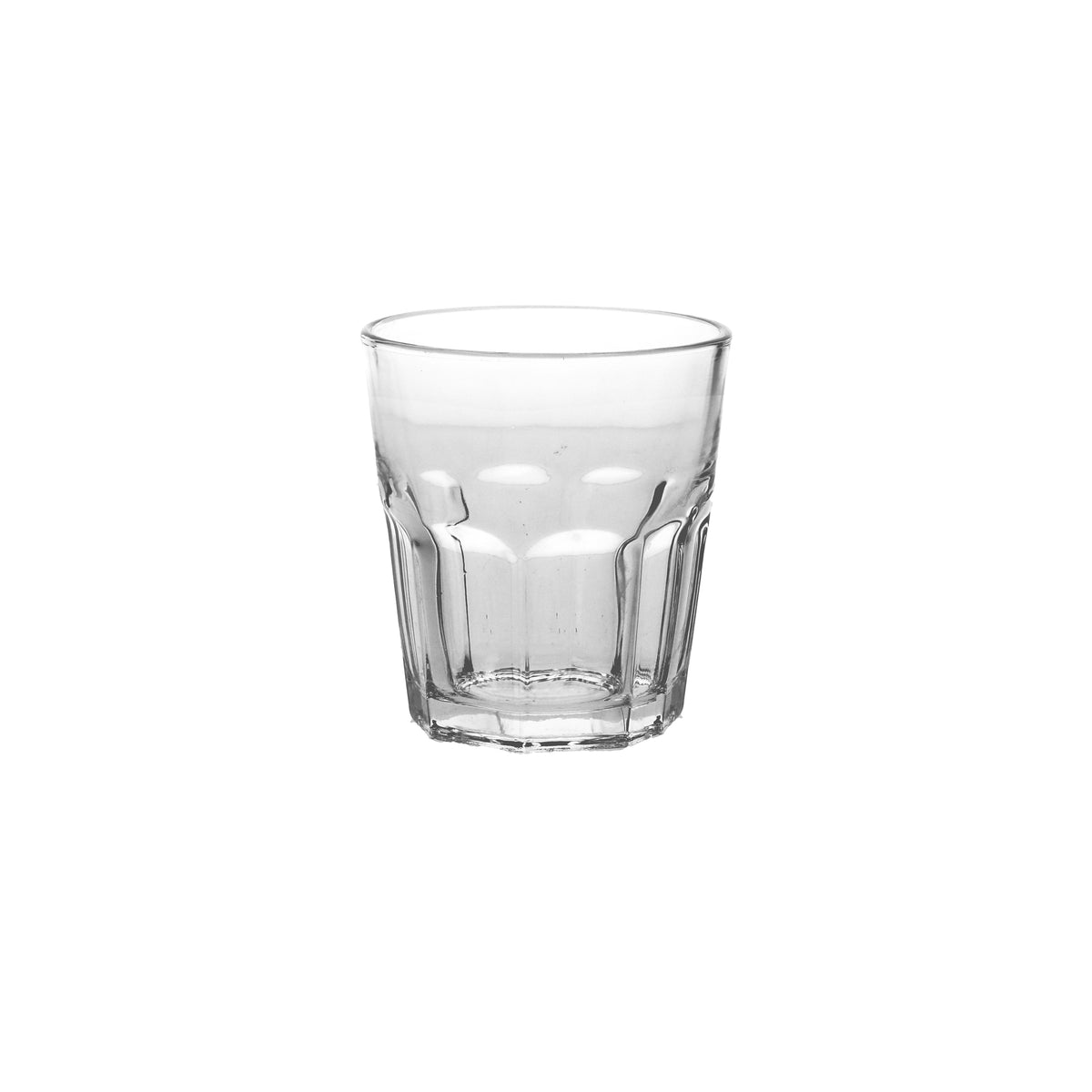 Bicchiere in vetro stampato da cocktail, acqua o long drink. Dimensioni: cm 9,2 x 10 h cc. 360. Assapora un a bibita, un cocktail o un long drink a casa tua in un comodo bicchiere come al bar. In vendita in negozio e online su tuttochic.live