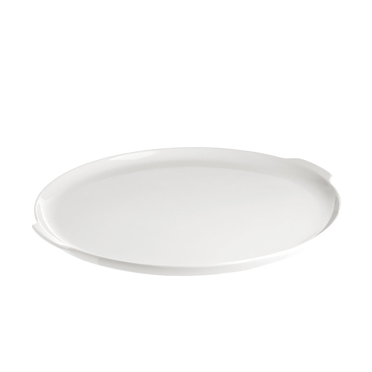 Piatto torta con manici in porcellana bianca. DIMENSIONI: 32,5x32,5xh2 cm MATERIALI: Porcellana. In negozio e online su tuttochic.live