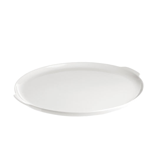 Piatto torta con manici in porcellana bianca. DIMENSIONI: 32,5x32,5xh2 cm MATERIALI: Porcellana. In negozio e online su tuttochic.live
