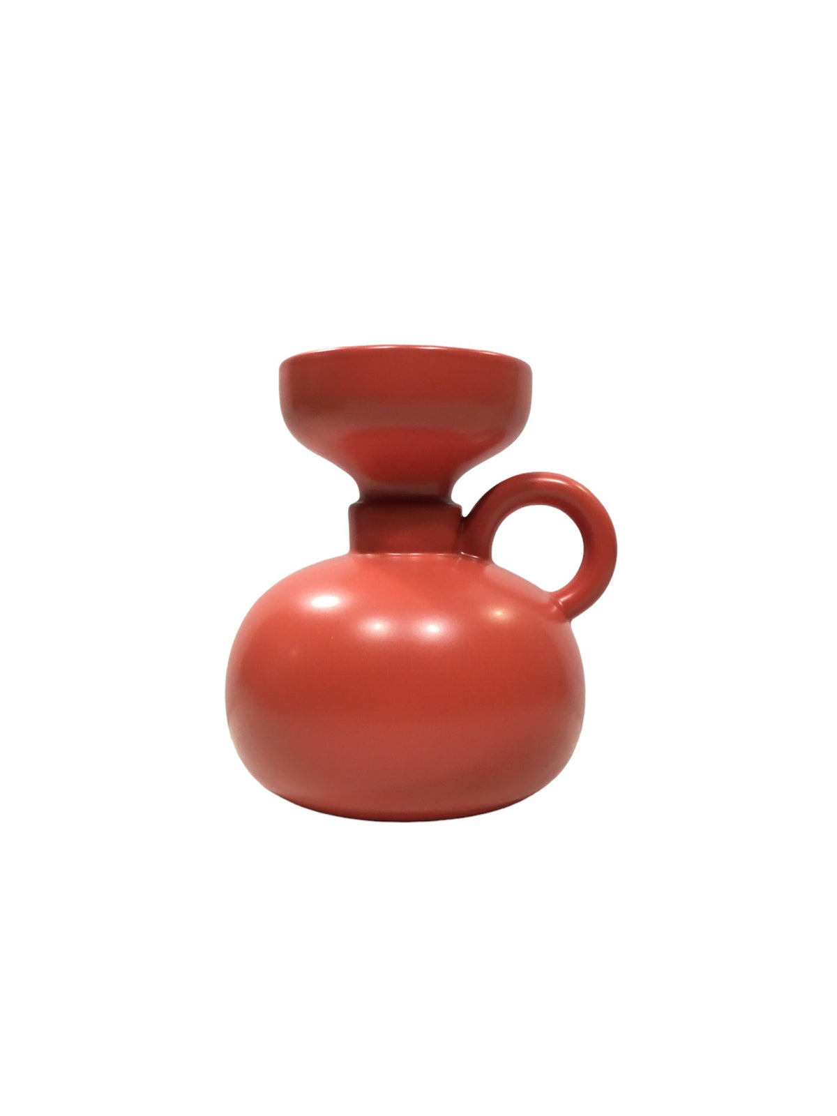 Vaso in ceramica di colore rosso. Dimensioni: 18,5 X 17 X H 20 cm. In negozio e online su tuttochic.live