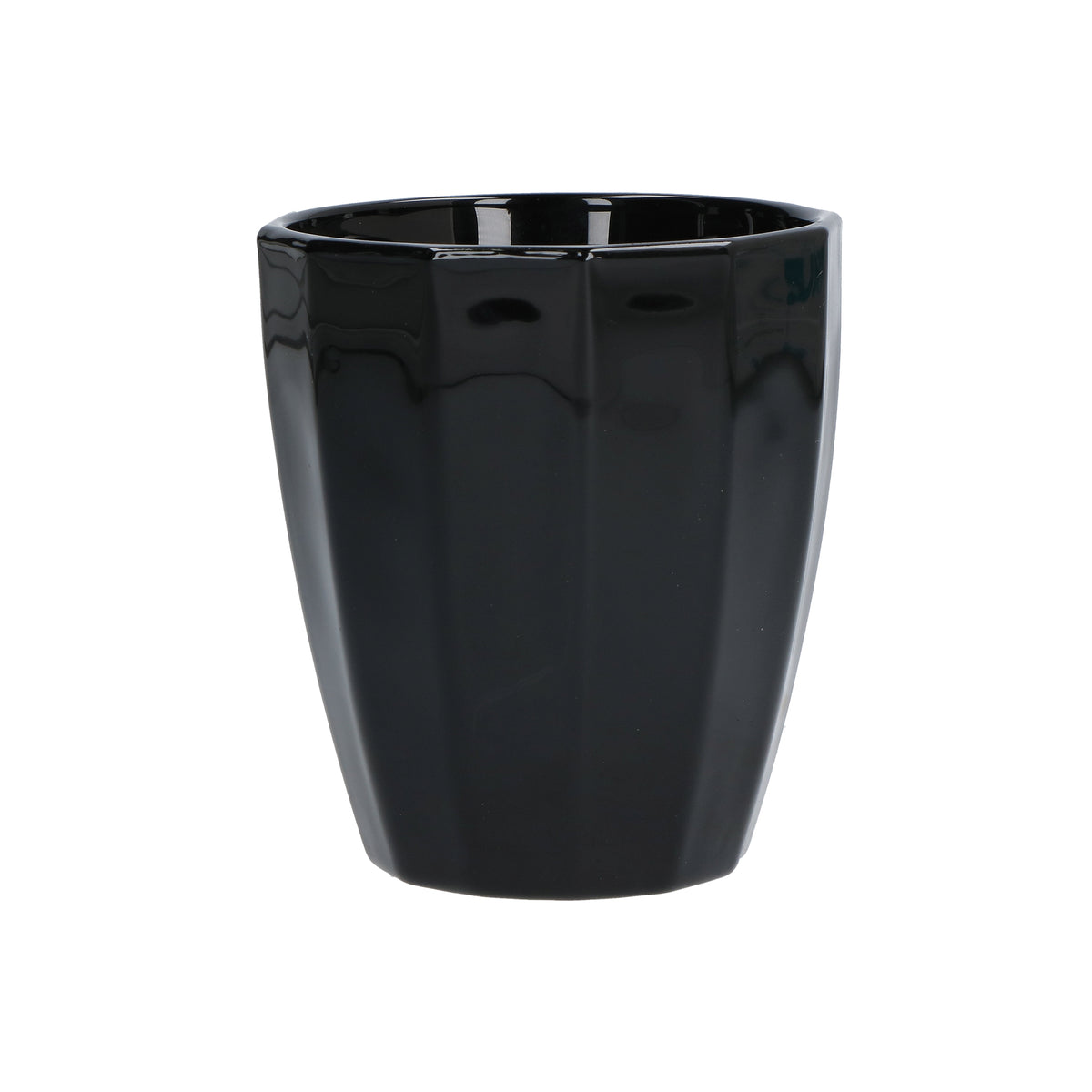 Confezione 6 bicchieri in vetro nero cc 320 - Ø 8,5 - h 10 cm. Lavabili in lavastoviglie. In negozio e online su tuttochic.live