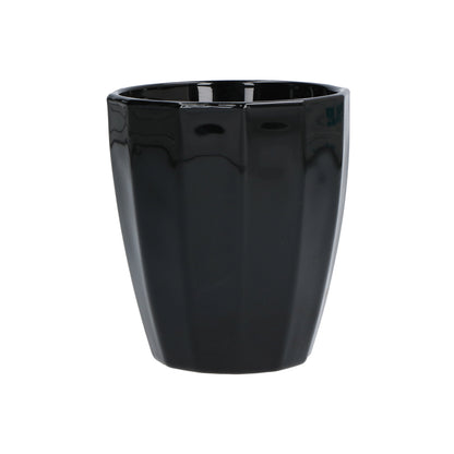 Confezione 6 bicchieri in vetro nero cc 320 - Ø 8,5 - h 10 cm. Lavabili in lavastoviglie. In negozio e online su tuttochic.live
