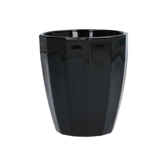 Confezione 6 bicchieri in vetro nero cc 320 - Ø 8,5 - h 10 cm. Lavabili in lavastoviglie. In negozio e online su tuttochic.live