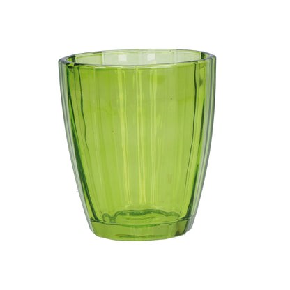 Confezione 6 bicchieri in vetro verde prato cc 320 - Ø 8,5 - h 10 cm. Lavabili in lavastoviglie. In negozio e online su tuttochic.live