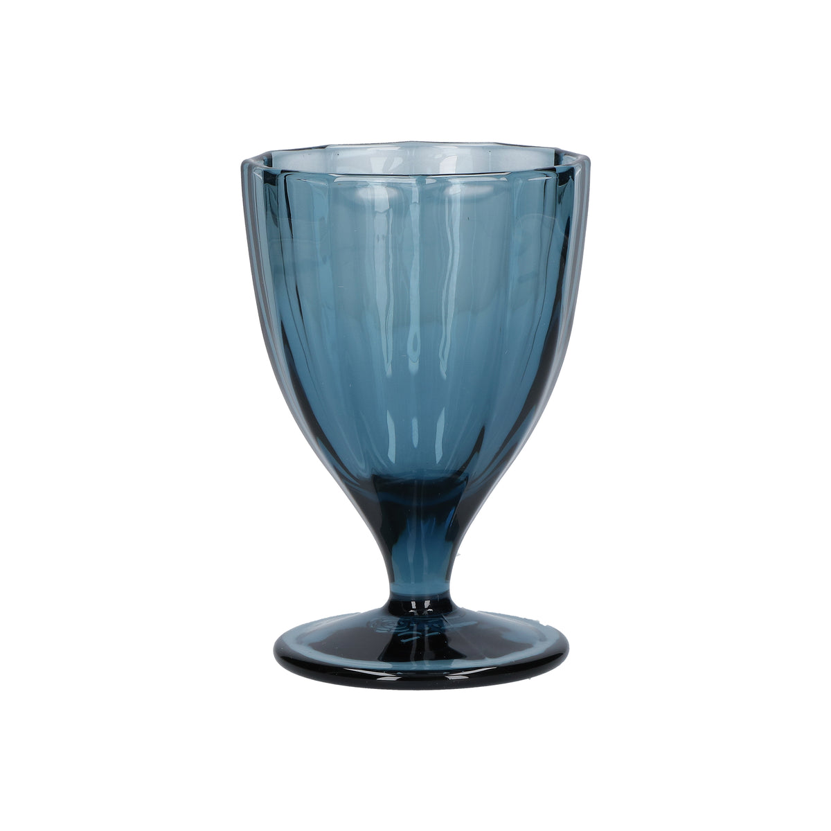 Confezione 6 calici in vetro blu notte cc 300 - Ø 8,5 - h 13 cm. Lavabili in lavastoviglie. In negozio e online su tuttochic.live