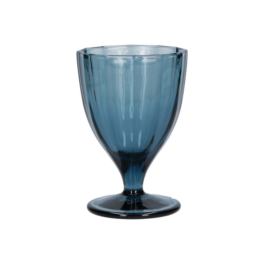 Confezione 6 calici in vetro blu notte cc 300 - Ø 8,5 - h 13 cm. Lavabili in lavastoviglie. In negozio e online su tuttochic.live