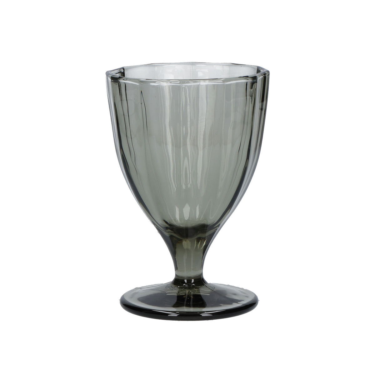 Confezione 6 calici in vetro color fumo cc 300 - Ø 8,5 - h 13 cm. Lavabili in lavastoviglie. In negozio e online su tuttochic.live