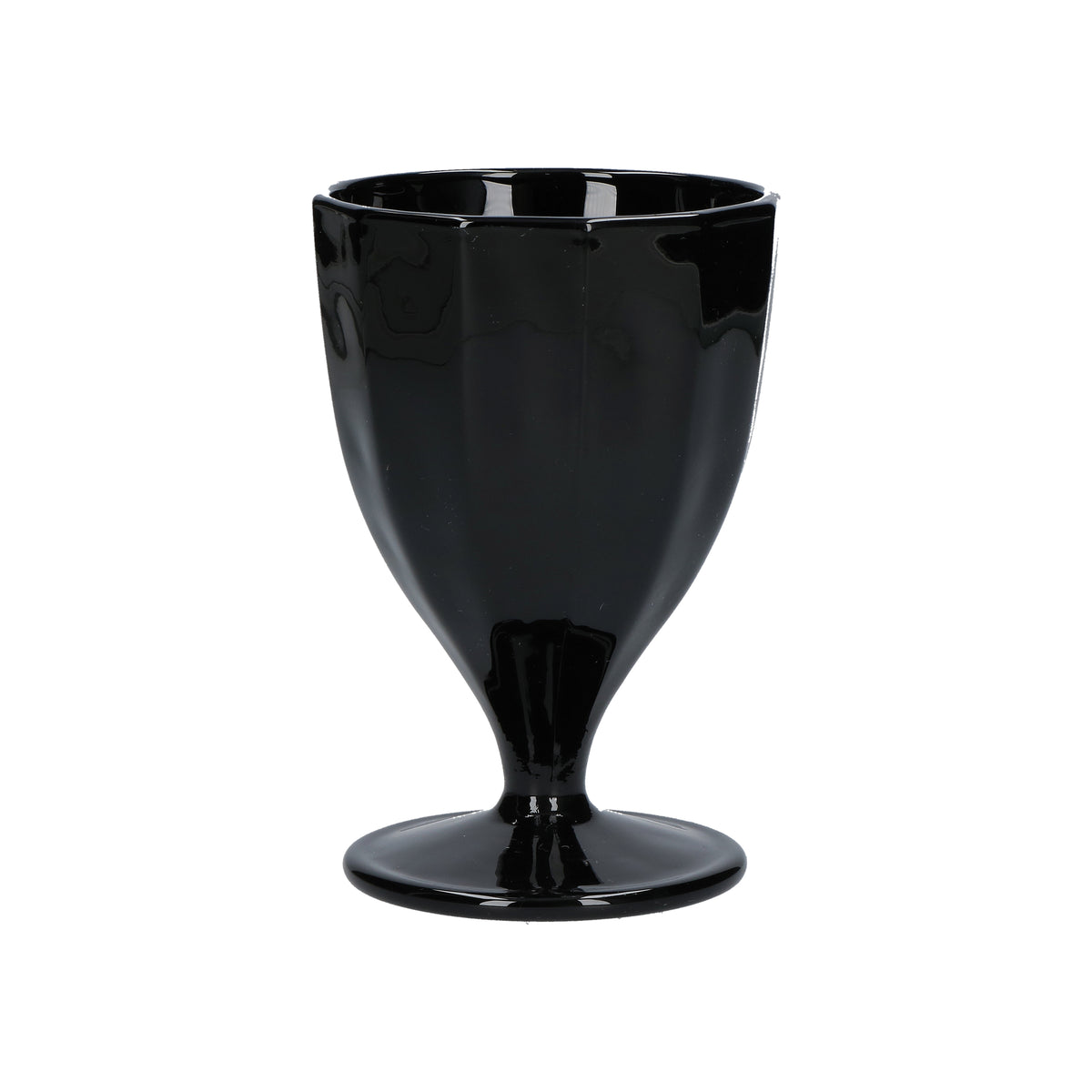 Confezione 6 calici in vetro nero cc 300 - Ø 8,5 - h 13 cm. Lavabili in lavastoviglie. In negozio e online su tuttochic.live