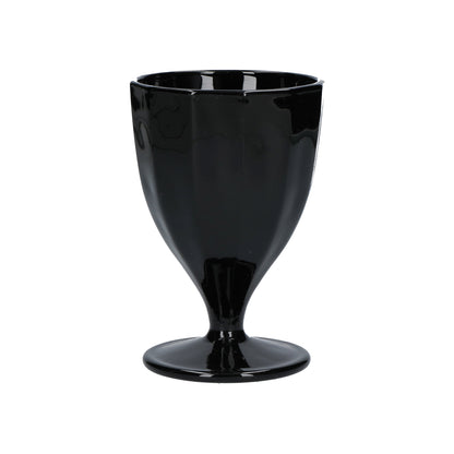 Confezione 6 calici in vetro nero cc 300 - Ø 8,5 - h 13 cm. Lavabili in lavastoviglie. In negozio e online su tuttochic.live