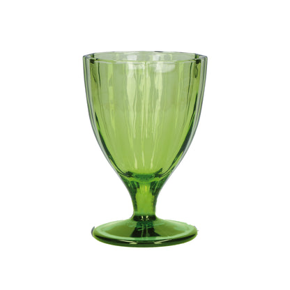 Confezione 6 calici in vetro verde prato cc 300 - Ø 8,5 - h 13 cm. Lavabili in lavastoviglie. In negozio e online su tuttochic.live
