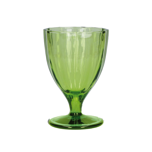 Confezione 6 calici in vetro verde prato cc 300 - Ø 8,5 - h 13 cm. Lavabili in lavastoviglie. In negozio e online su tuttochic.live