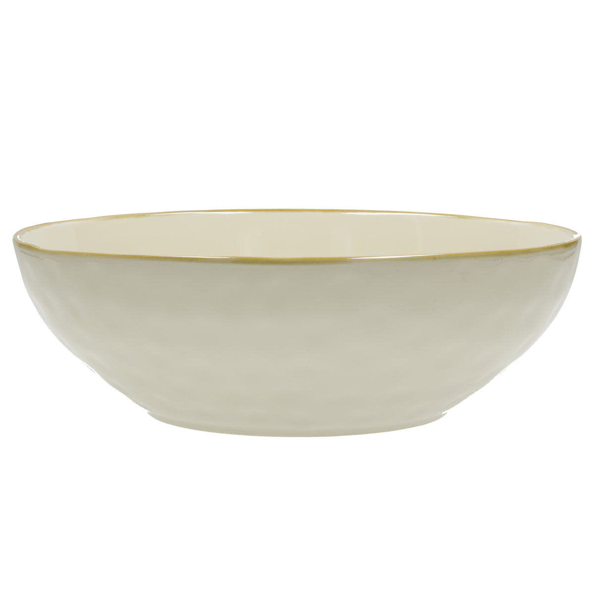 Insalatiera in porcellana di colore avorio. Colori e forme moderne si mescolano con armonia ed elementi della tradizione. Dimensioni: Ø 26 cm Materiali: Stoneware