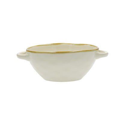 Ciotola per zuppa di colore avorio della linea Concerto. L’apparecchiatura è bellissima tono su tono o nei diversi abbinamenti di colore. In Stoneware Dimensioni: cm 19,5 x 15 x h 6,5 - Capacità: 600 cc. Utilizzabile in lavastoviglie e microonde. Non in forno tradizionale. In negozio e online su tuttochic.live