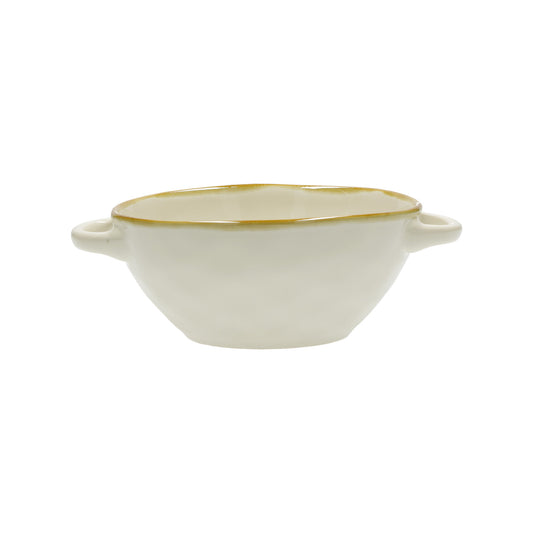 Ciotola per zuppa di colore avorio della linea Concerto. L’apparecchiatura è bellissima tono su tono o nei diversi abbinamenti di colore. In Stoneware Dimensioni: cm 19,5 x 15 x h 6,5 - Capacità: 600 cc. Utilizzabile in lavastoviglie e microonde. Non in forno tradizionale. In negozio e online su tuttochic.live