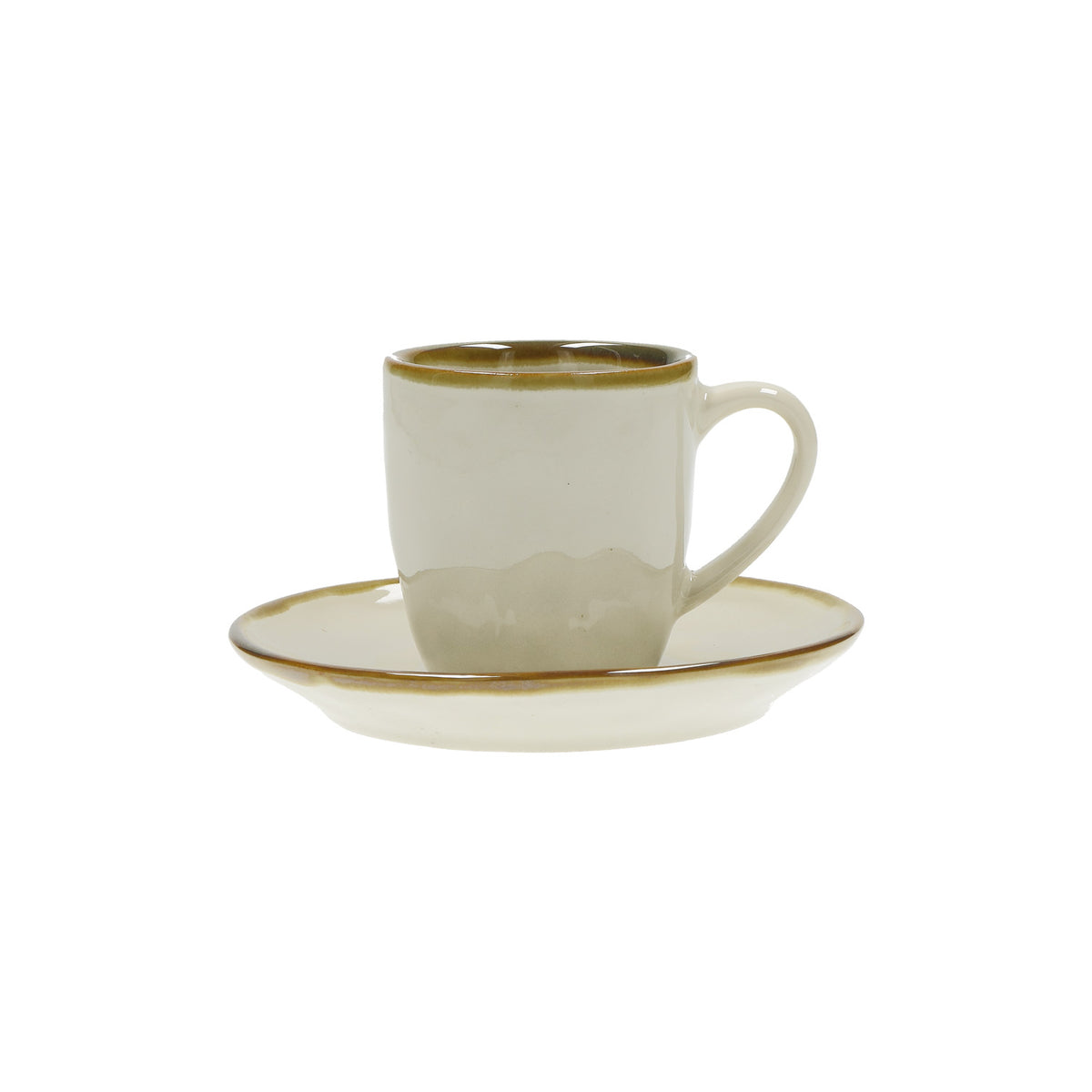 Tazzina caffè con piattino di colore avorio della linea Concerto.  L’apparecchiatura è bellissima tono su tono o nei diversi abbinamenti di colore. Materiale: Stoneware Capacità: 90 cc Lavabile in lavastoviglie. Utilizzabile in microonde. Non Utilizzabile in forno tradizionale. In negozio e online su tuttochic.live