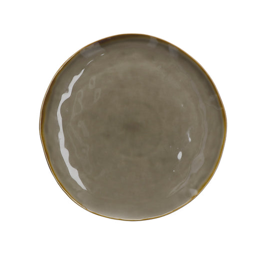 Piatto piano di colore grigio tortora della linea Concerto. L’apparecchiatura è bellissima tono su tono o nei diversi abbinamenti di colore. Materiale: Stoneware Dimensioni: Ø 27 cm Lavabile in lavastoviglie Utilizzabile in microonde Non Utilizzabile in forno tradizionale. In negozio e online su tuttochic.live