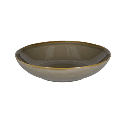 Piatto fondo di colore grigio tortora della linea Concerto. L’apparecchiatura è bellissima tono su tono o nei diversi abbinamenti di colore. Materiale: Stoneware Dimensioni: Ø 21 cm Lavabile in lavastoviglie Utilizzabile in microonde Non Utilizzabile in forno tradizionale. In negozio e online su tuttochic.live