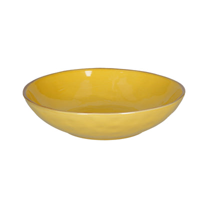 Piatto fondo di colore ocra della linea Concerto. L’apparecchiatura è bellissima tono su tono o nei diversi abbinamenti di colore. Materiale: Stoneware Dimensioni: Ø 21 cm Lavabile in lavastoviglie Utilizzabile in microonde Non Utilizzabile in forno tradizionale. In negozio e online su tuttochic.live