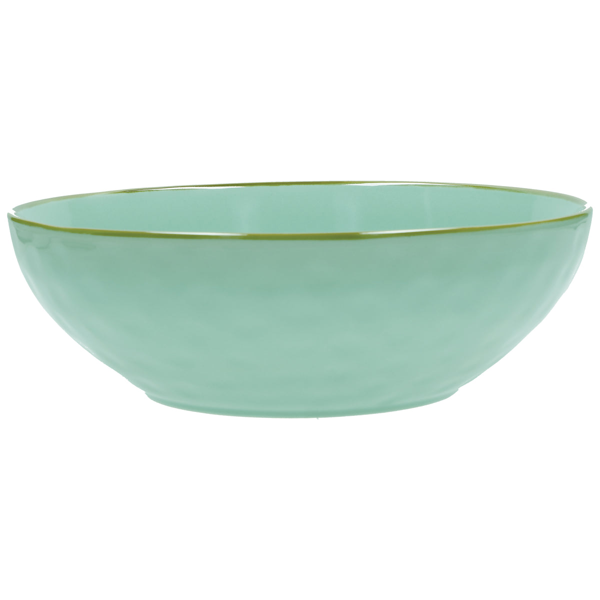 Insalatiera in porcellana di colore verde acqua. Colori e forme moderne si mescolano con armonia ed elementi della tradizione. Dimensioni: Ø 26 cm. In negozio e online su tuttochic.live