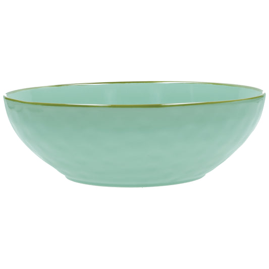 Insalatiera in porcellana di colore verde acqua. Colori e forme moderne si mescolano con armonia ed elementi della tradizione. Dimensioni: Ø 26 cm. In negozio e online su tuttochic.live